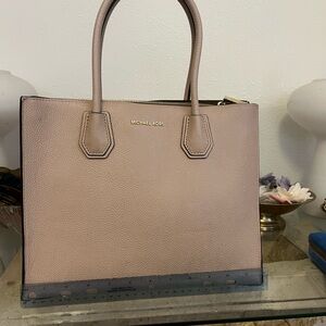 Light Pink Michael Kors Leather Tote Bag